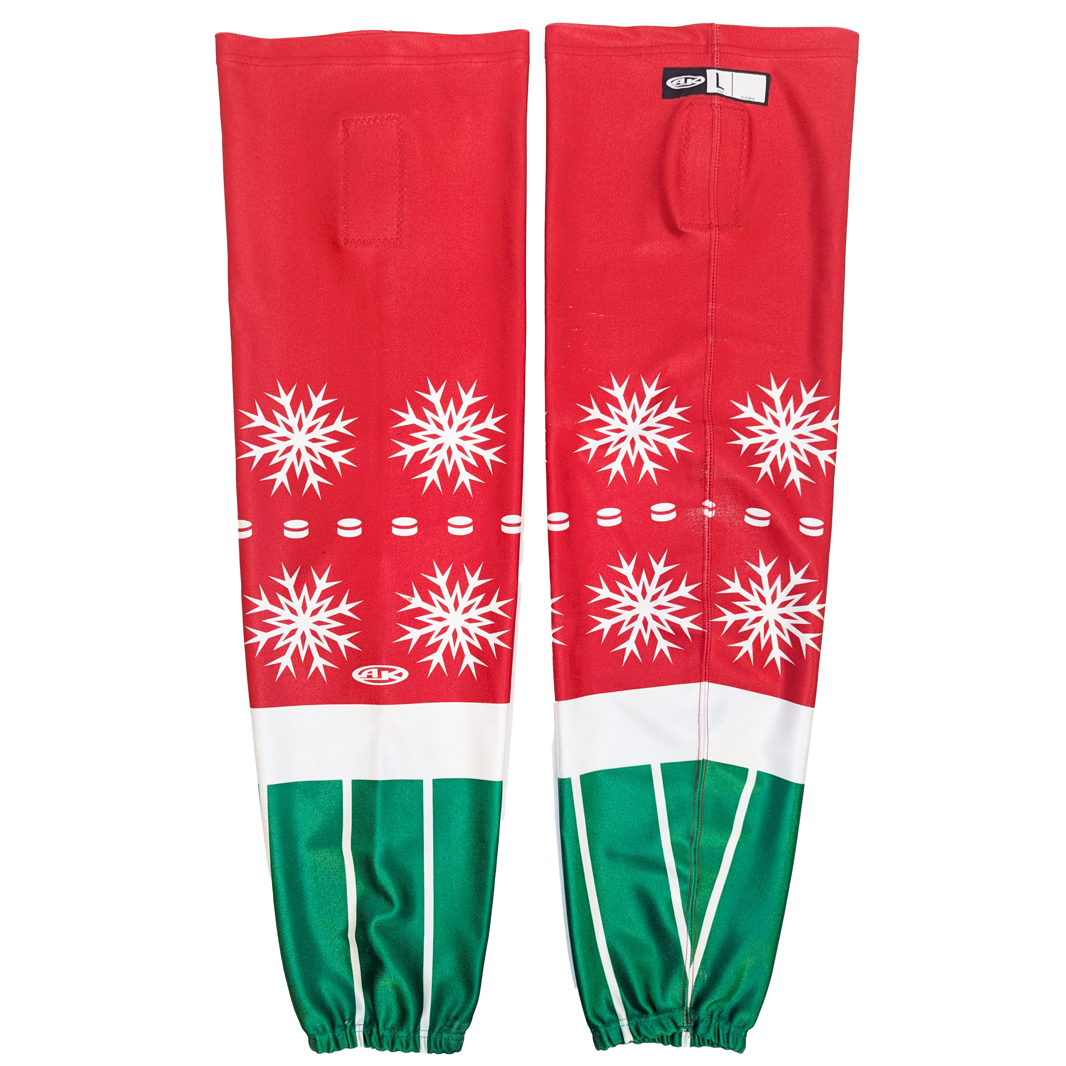 ECHL - Chaussette de sport en tricot d'occasion (rouge/vert/blanc)